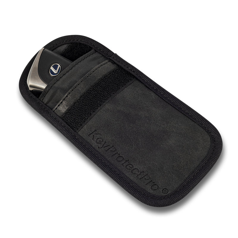 KeyProtectPro® Premium Faraday Key Pouch in Black - KeyProtectPro Ltd